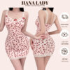 Váy Ngủ Sexy - Đầm Ngủ Thun Màu Hồng Dễ Thương Phối Ren Nơ Họa Tiết Cherry Quyến Rũ VN591 2