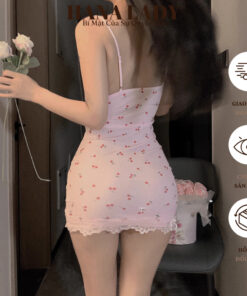 Váy Body Hoa Nhí - Đầm Ngủ Phối Ren Gợi Cảm Phong Cách Y2K VN592 10