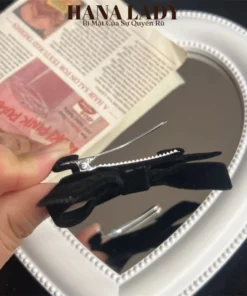 Kẹp Tóc Mái Nơ Dễ Thương Đáng Yêu Cho Nữ Chất Liệu Nhung Dày Dặn PKT046 13