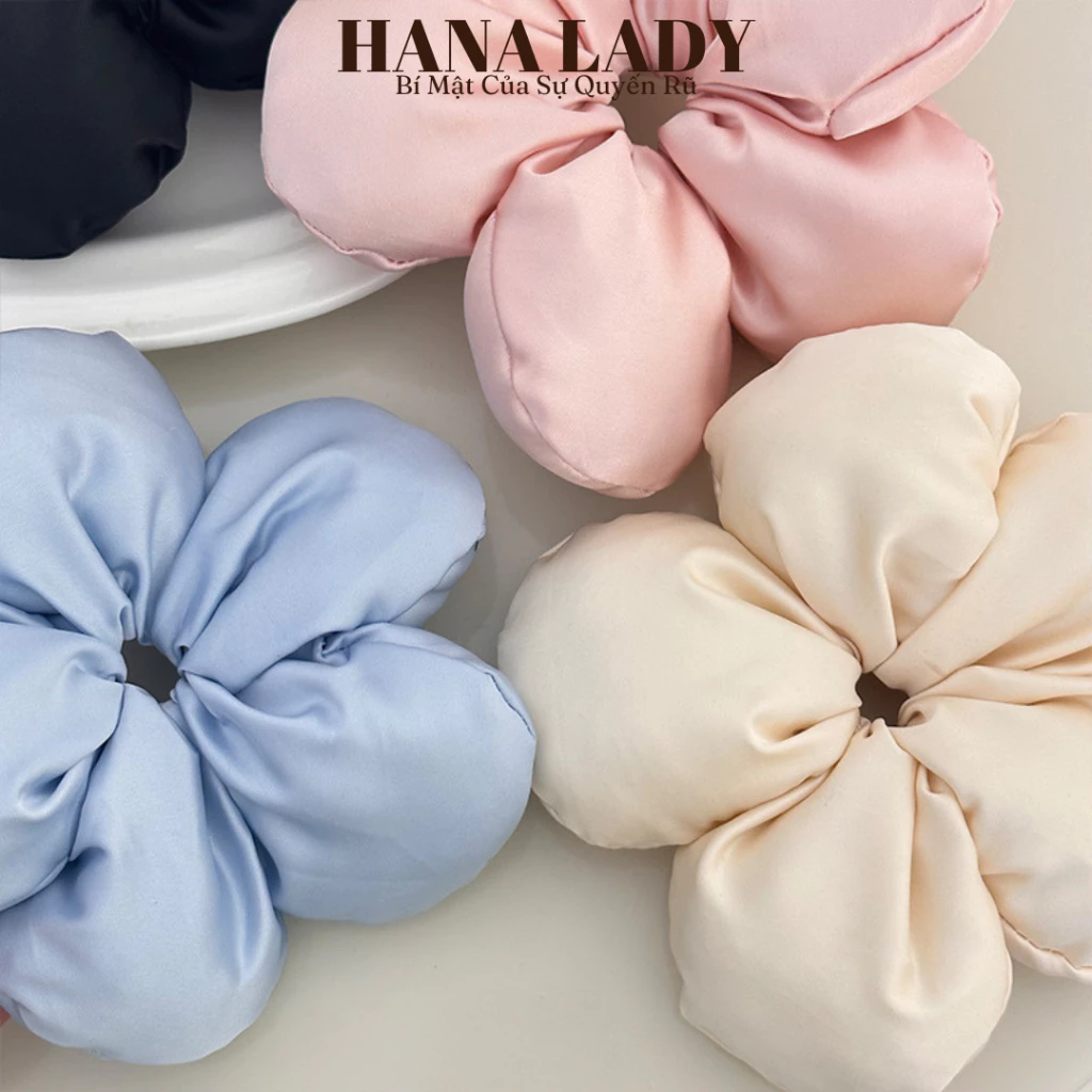 Cột Tóc Buộc Tóc Scrunchies Bông Hoa To Phồng Màu Pastel Dễ Thương PKT051 8 Cột Tóc Buộc Tóc Scrunchies Bông Hoa To Phồng Màu Pastel Dễ Thương PKT051 14