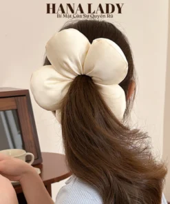 Cột Tóc Buộc Tóc Scrunchies Bông Hoa To Phồng Màu Pastel Dễ Thương PKT051 12