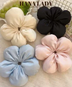 Cột Tóc Buộc Tóc Scrunchies Bông Hoa To Phồng Màu Pastel Dễ Thương PKT051 10