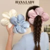 Cột Tóc Buộc Tóc Scrunchies Bông Hoa To Phồng Màu Pastel Dễ Thương PKT051 1