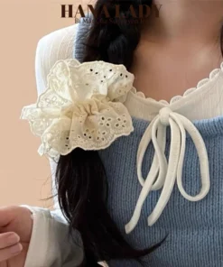 Dây Cột Tóc Scrunchies 2 Lớp Hot Trend Phong Cách Tiểu Thư PKT052 17