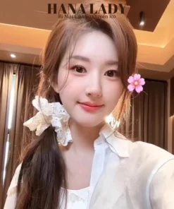 Dây Cột Tóc Scrunchies 2 Lớp Hot Trend Phong Cách Tiểu Thư PKT052 16