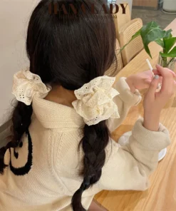 Dây Cột Tóc Scrunchies 2 Lớp Hot Trend Phong Cách Tiểu Thư PKT052 13