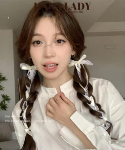 Kẹp Tóc Ruy Băng Càng Cua Mini Nơ Ren Dáng Dài Phong Cách Dễ Thương PKT043 12