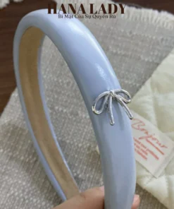 Cài Tóc, Bớm Tóc Vải Da PU Đính Nơ Đá Bản To Phong Cách Tiểu Thư Dễ Thương PKT044 13