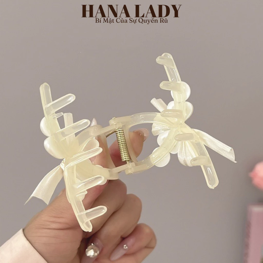 Kẹp Tóc Càng Cua Đính Charm Nơ Trái Tim Dịu Dàng Nữ Tính PKT047 14