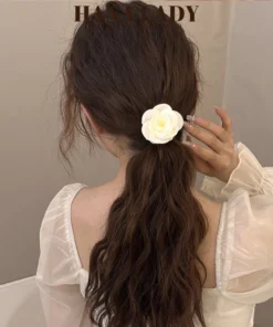 Dây Cột Tóc, Kẹp Tóc Hoa Hồng Trắng Sang Trọng Phong Cách Hàn Quốc PKT048 13