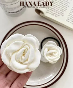 Dây Cột Tóc, Kẹp Tóc Hoa Hồng Trắng Sang Trọng Phong Cách Hàn Quốc PKT048 11