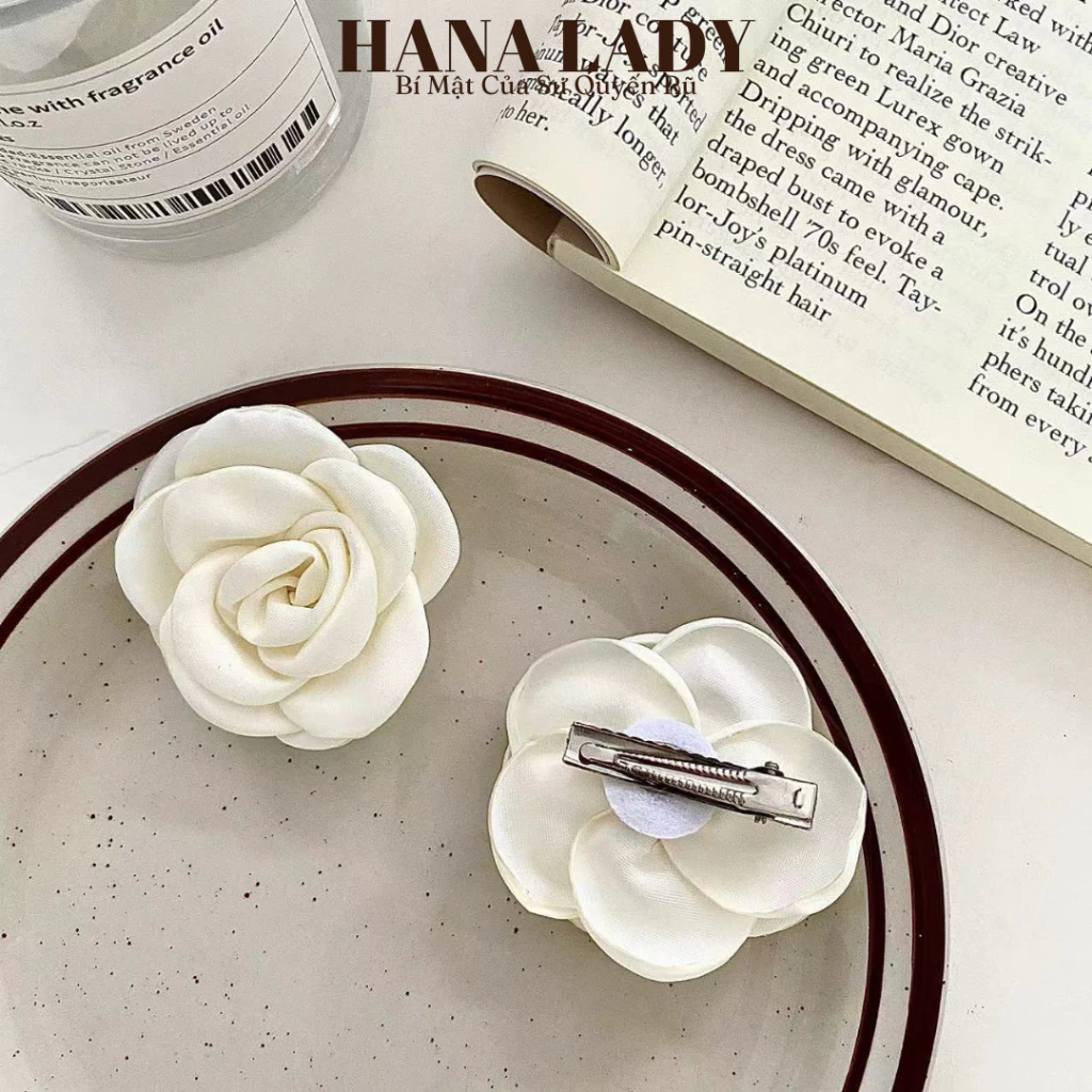 Dây Cột Tóc, Kẹp Tóc Hoa Hồng Trắng Sang Trọng Phong Cách Hàn Quốc PKT048 17