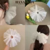Scrunchies Lưới - Cột Tóc Scrunchies Voan Lưới Xòe Cỡ Lớn Chấm Bi Dễ Thương PKT050 2