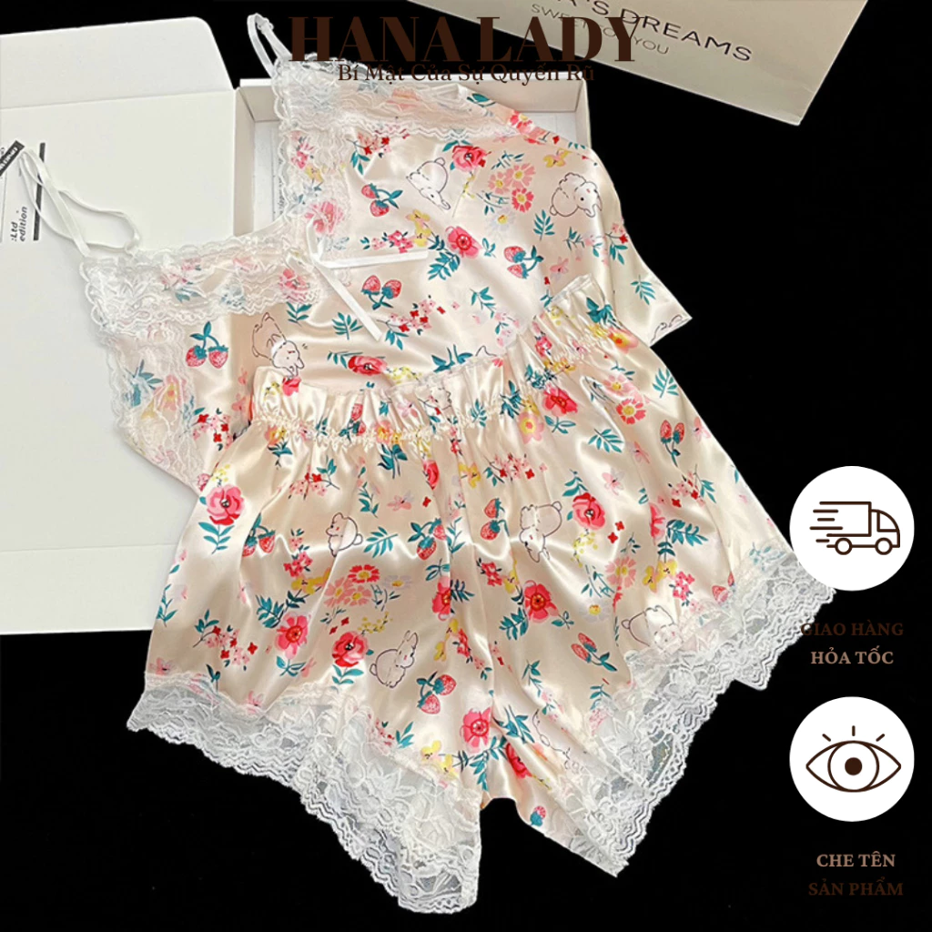 Đồ Ngủ Lụa Nữ - Bộ Ngủ Lụa 2 Dây Mặc Nhà Họa Tiết Hoa Lụa Phối Ren VN601 5 Đồ Ngủ Lụa Nữ - Bộ Ngủ Lụa 2 Dây Mặc Nhà Họa Tiết Hoa Lụa Phối Ren VN601 8