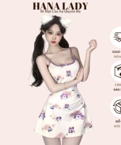 Váy Ngủ - Đầm Thun Mặc Nhà, Đi Chơi Họa Tiết Nàng Mèo Toodles Galore Dễ Thương VN596 18
