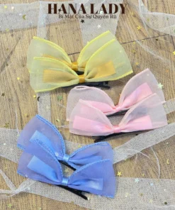 Kẹp Tóc Nữ - 1 Cặp Kẹp Mái Voan Nơ Dễ Thương Phong Cách Hàn Quốc PKT049 16