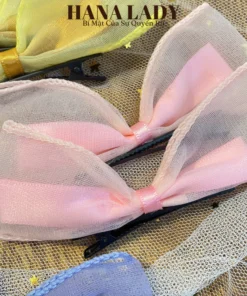 Kẹp Tóc Nữ - 1 Cặp Kẹp Mái Voan Nơ Dễ Thương Phong Cách Hàn Quốc PKT049 13