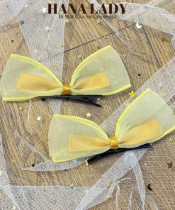 Kẹp Tóc Nữ - 1 Cặp Kẹp Mái Voan Nơ Dễ Thương Phong Cách Hàn Quốc PKT049 11