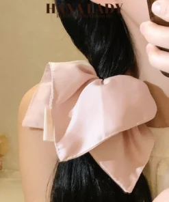 Cột Tóc Scrunchies Lụa Hình Vuông Cỡ Lớn Màu Pastel PKT054 13