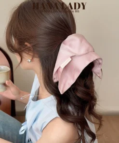 Cột Tóc Scrunchies Lụa Hình Vuông Cỡ Lớn Màu Pastel PKT054 12
