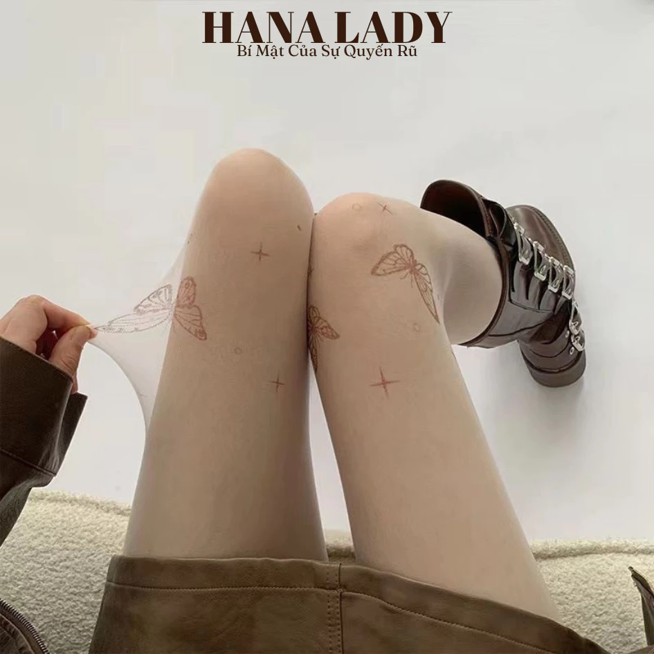 Quần Tất Mỏng Họa Tiết Bướm - Quần Vớ Da Cho Nữ Phong Cách Cá Tính TV048 12