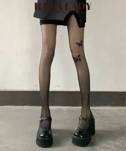 Quần Tất Mỏng Họa Tiết Bướm - Quần Vớ Da Cho Nữ Phong Cách Cá Tính TV048 11