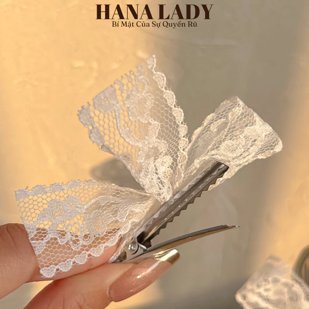 Kẹp Tóc - Kẹp Mái Nơ Ren Trắng Tiểu Thư Lolita Ngọt Ngào PKT057 8 Kẹp Tóc - Kẹp Mái Nơ Ren Trắng Tiểu Thư Lolita Ngọt Ngào PKT057 13