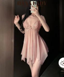 Váy Ngủ Nữ Sexy - Đầm Ngủ Cánh Tiên Voan Lụa Xẻ Tà Phối Ren Hoa Gợi Cảm VN607 6 Váy Ngủ Nữ Sexy - Đầm Ngủ Cánh Tiên Voan Lụa Xẻ Tà Phối Ren Hoa Gợi Cảm VN607 12