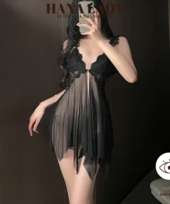 Váy Ngủ Nữ Sexy - Đầm Ngủ Cánh Tiên Voan Lụa Xẻ Tà Phối Ren Hoa Gợi Cảm VN607 3 Váy Ngủ Nữ Sexy - Đầm Ngủ Cánh Tiên Voan Lụa Xẻ Tà Phối Ren Hoa Gợi Cảm VN607 9