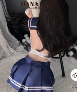 Đồ Ngủ Cosplay Sexy - Set Bodysuit Hở Đáy Kèm Váy Cosplay Nữ Sinh Thủy Thủ Gợi Cảm CP324 10