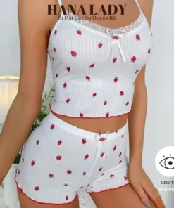 Bộ Ngủ Thun - Đồ Ngủ 2 Dây Họa Tiết Nhí Dễ Thương Ôm Body Quyễn Rũ 13