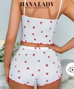 Bộ Ngủ Thun - Đồ Ngủ 2 Dây Họa Tiết Nhí Dễ Thương Ôm Body Quyễn Rũ 11
