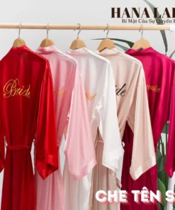 Váy Ngủ Có Áo Choàng - Đầm Ngủ Khoác Lụa Kimono Mềm Mại VN61245 13