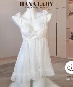 Váy Ngủ Ren Sexy - Đầm Ngủ Voan Xòe Tiểu Thư Xẻ Tà Quyến Rũ VN610 9