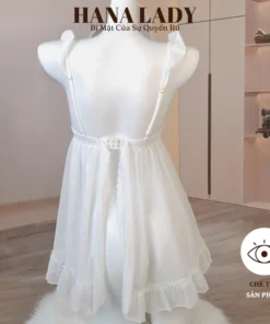 Váy Ngủ Ren Sexy - Đầm Ngủ Voan Xòe Tiểu Thư Xẻ Tà Quyến Rũ VN610 11