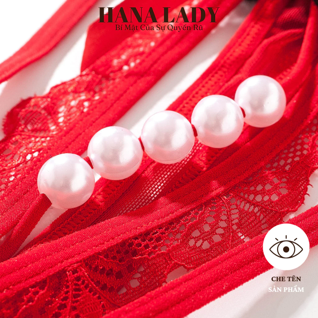 Quần Lót Ren Sexy - Quần Lọt Khe Dây Ren Phối Ngọc Xẻ Đáy Quyến Rũ LK154 8