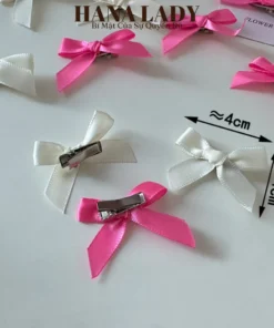 Set 5 Kẹp Tóc Nơ Mini Ruy Băng Dễ Thương Nhiều Màu PKT060 12