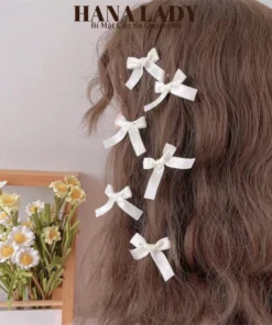 Set 5 Kẹp Tóc Nơ Mini Ruy Băng Dễ Thương Nhiều Màu PKT060 13