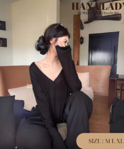 Áo Phông Rộng - Áo Thun Oversize Tay Dài Khoác Ngoài Bikini Thun Giấy HotTrend VN619 (không kèm Bra) 13