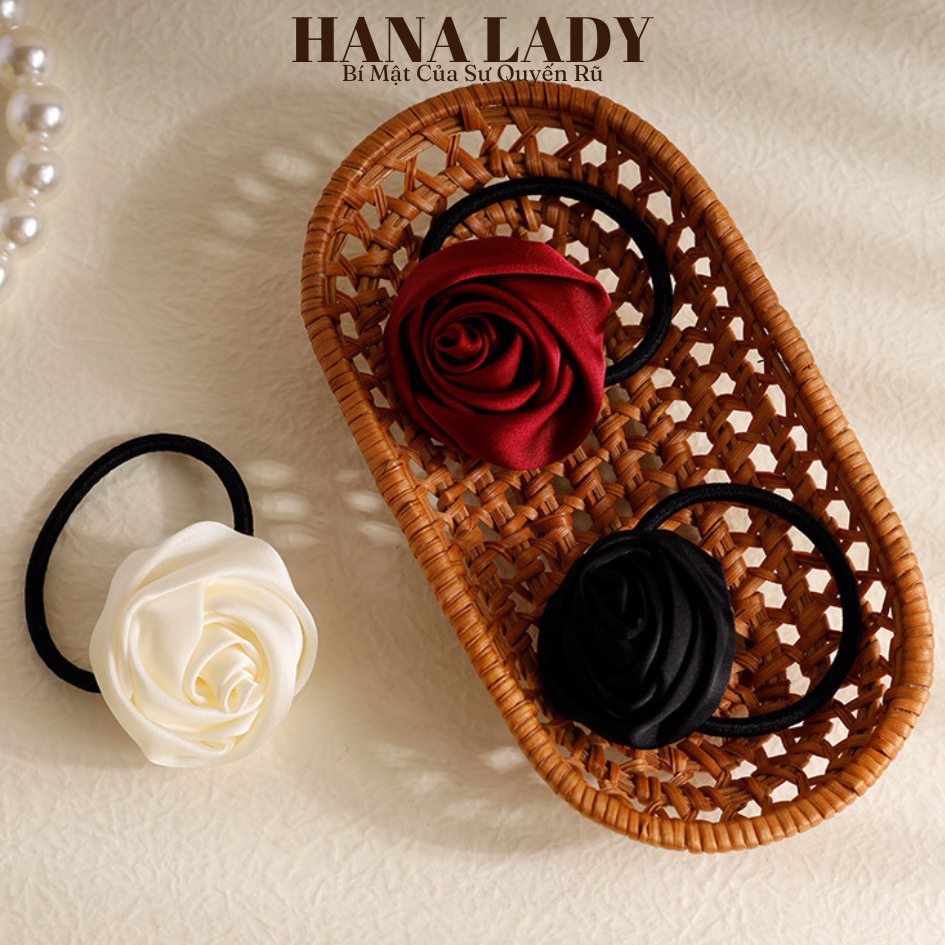 Dây Buộc Tóc Nữ Hoa Hồng Pháp Lụa Dịu Dàng Thanh Lịch PKT064 6 Dây Buộc Tóc Nữ Hoa Hồng Pháp Lụa Dịu Dàng Thanh Lịch PKT064 10