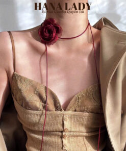 Dây Hoa Buộc Tóc - Choker Hoa Hồng Nhiều Cánh, Phụ Kiện Tóc Cổ Điển PKT067 8