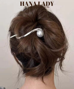 Kẹp Búi Tóc Nữ Kim Loại Đính Hạt Châu Phong Cách Tiểu Thư Sang Chảnh PKT063 9