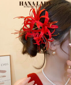 Kẹp Tóc Hoa Bỉ Ngạn, Phụ Kiện Tóc Phong Cách Trung Hoa PKT068 13