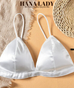 Áo Bra Nữ Satin Bóng Đệm Mút Mỏng, Áo Ngực Không Gọng Lưng Chun Trẻ Trung AL026 9
