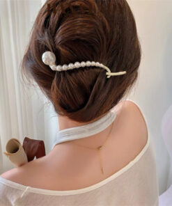 Kẹp Búi Tóc Nữ Kim Loại Đính Hạt Châu Phong Cách Tiểu Thư Sang Chảnh PKT063 8