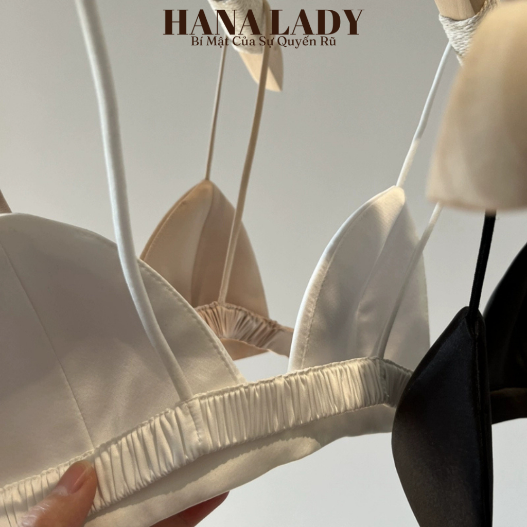 Áo Bra Nữ Satin Bóng Đệm Mút Mỏng, Áo Ngực Không Gọng Lưng Chun Trẻ Trung AL026 13