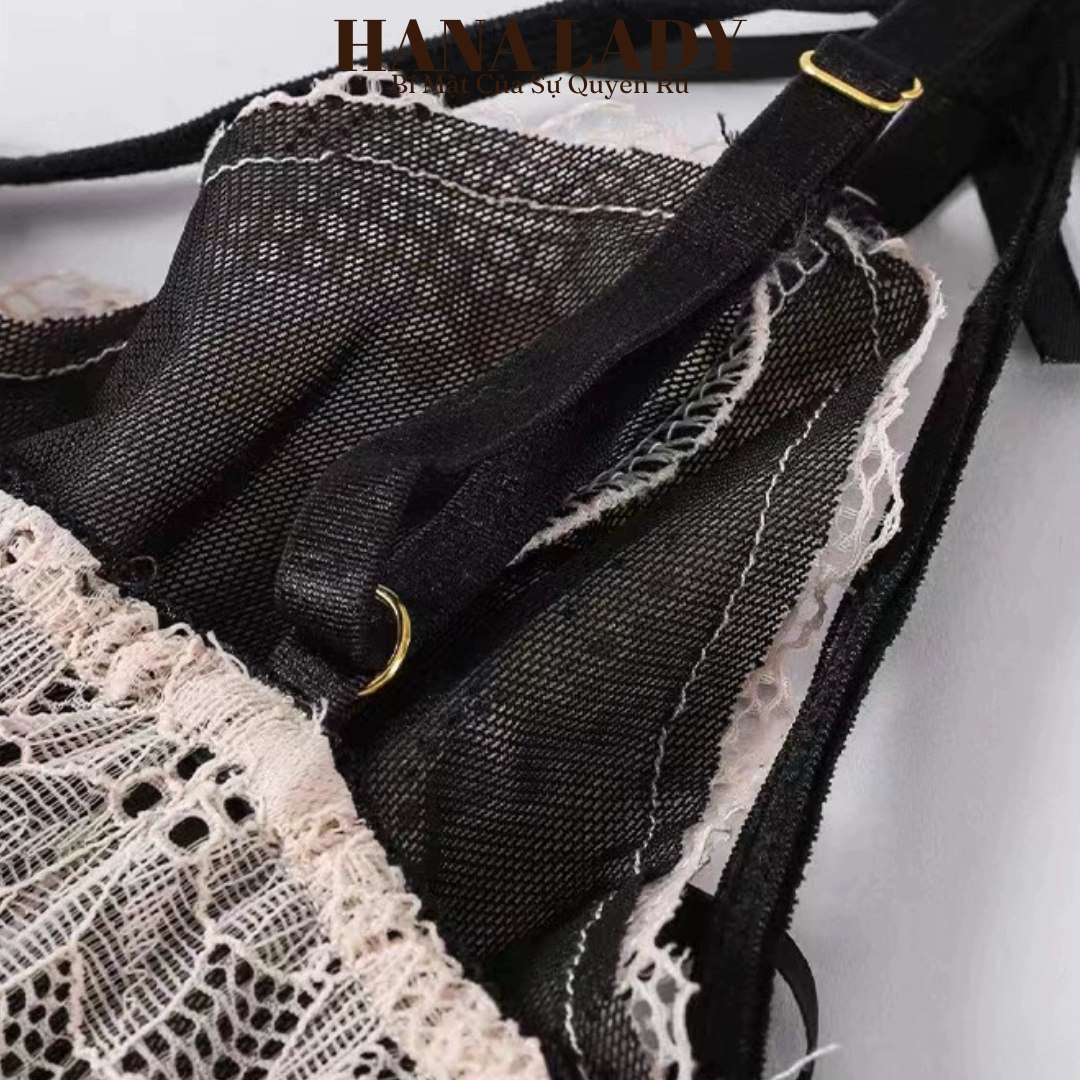 Váy Ngủ 2 Dây - Đầm Ngủ Lụa Dáng Xòe Đính Nơ Phối Ren Quyến Rũ VN622 21