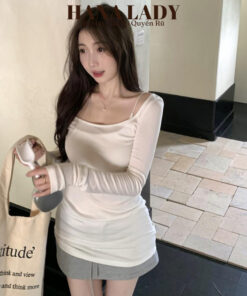 Áo Thun Dài Tay - Áo Thun Giấy Mỏng Cổ Thuyền Dàng Dài Mùa Hè VN626 10