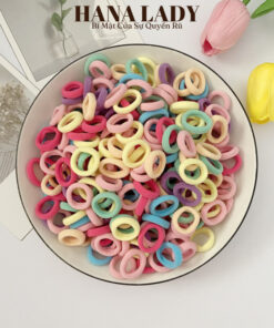 Set 200 Dây Thun Cột Tóc Mini Siêu Dai - Thun Buộc Tóc, Tết Tóc Cho Nữ PKT069 10