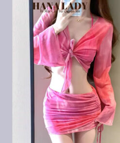 Bikini Nữ Sexy - Set Đồ Tắm 4 Món Thiết Kế Màu Loang Sang Chảnh BN161 11